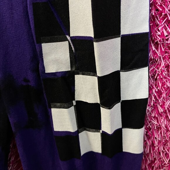 Broken Promises Street wear Purple/black Tie Dye Long Slrr shirt size extra larg - Picture 5 of 5